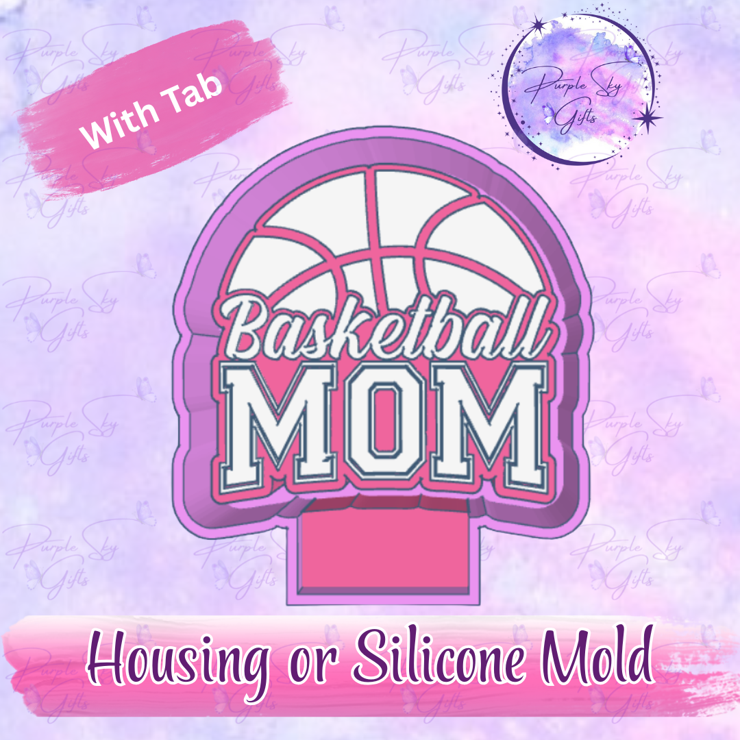 Basketball Mom Freshie Mold Housing or Silicone Mold