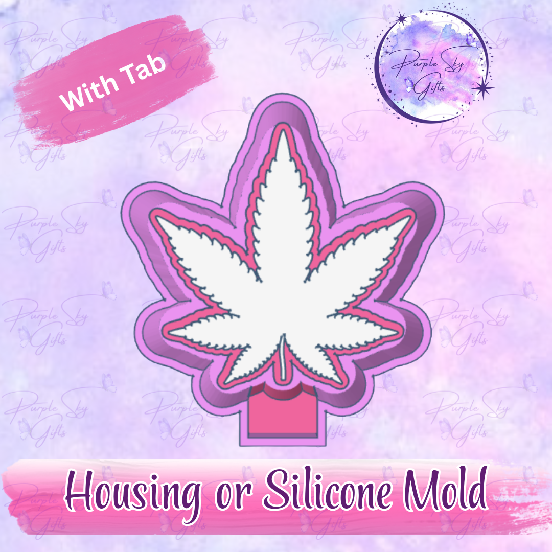 Weed Leaf Freshie Mold Housing or Silicone Mold