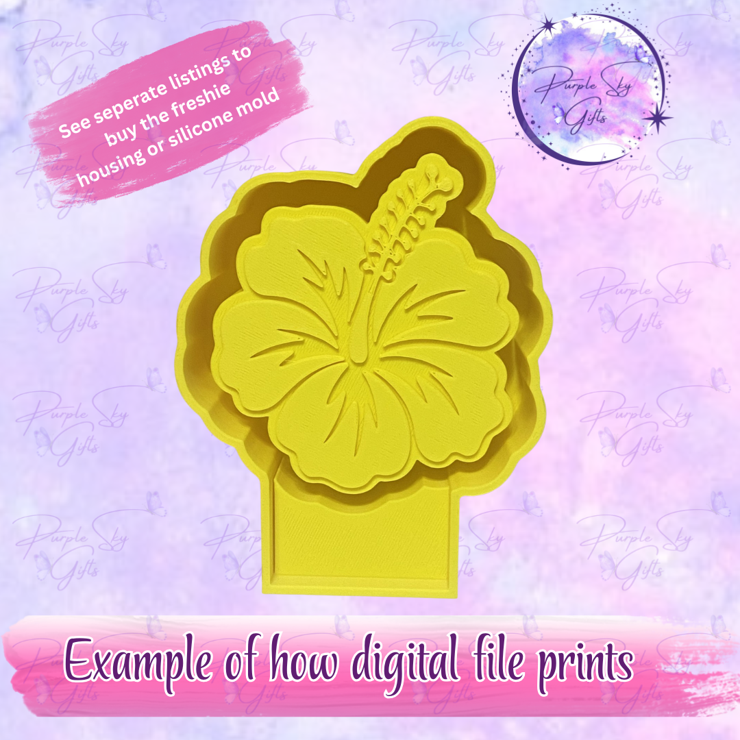 Hibiscus Flower Mold Housing STL Digital File