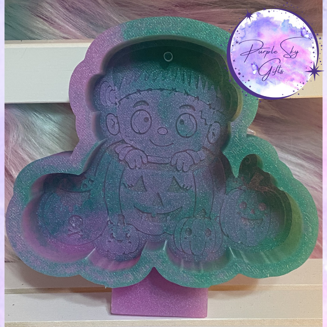 Pumpkin Patch Frankenstein Baby Frankie Freshie Mold Housing or Silicone Mold
