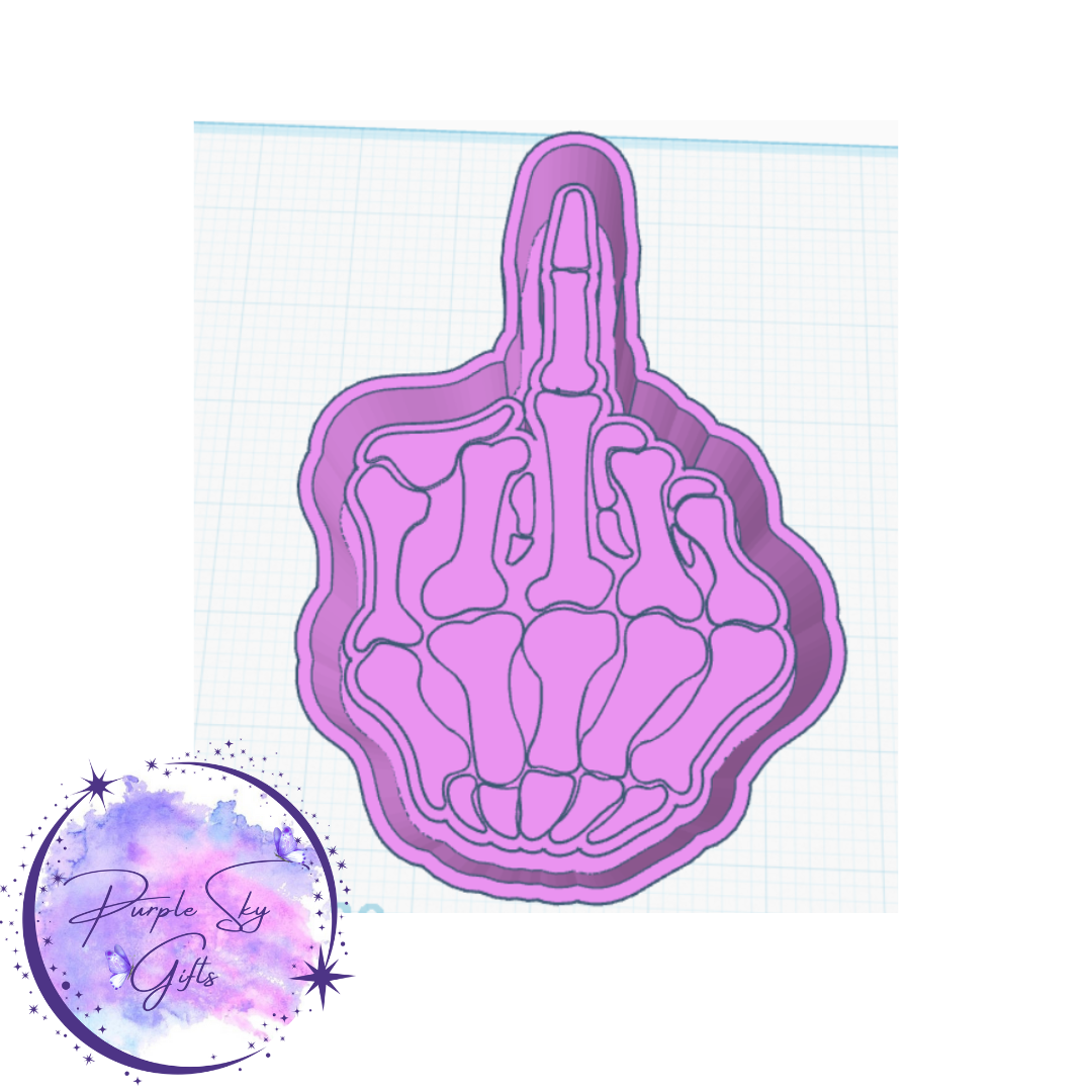 Bones Middle Finger Skeleton 3D Printed Housing