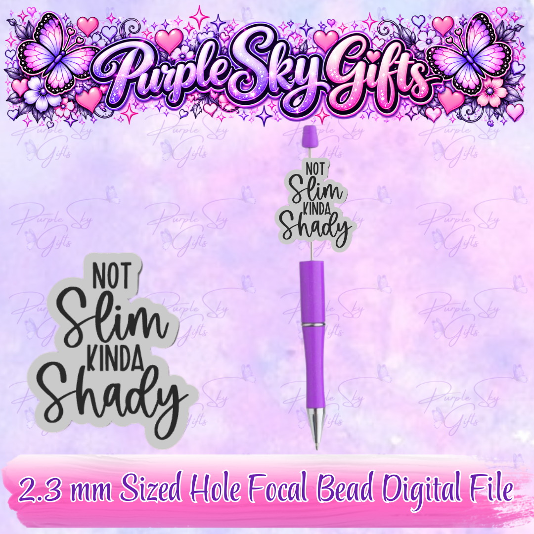 Not Slim Kinda Shady Focal Bead Digital STL and 3MF Files