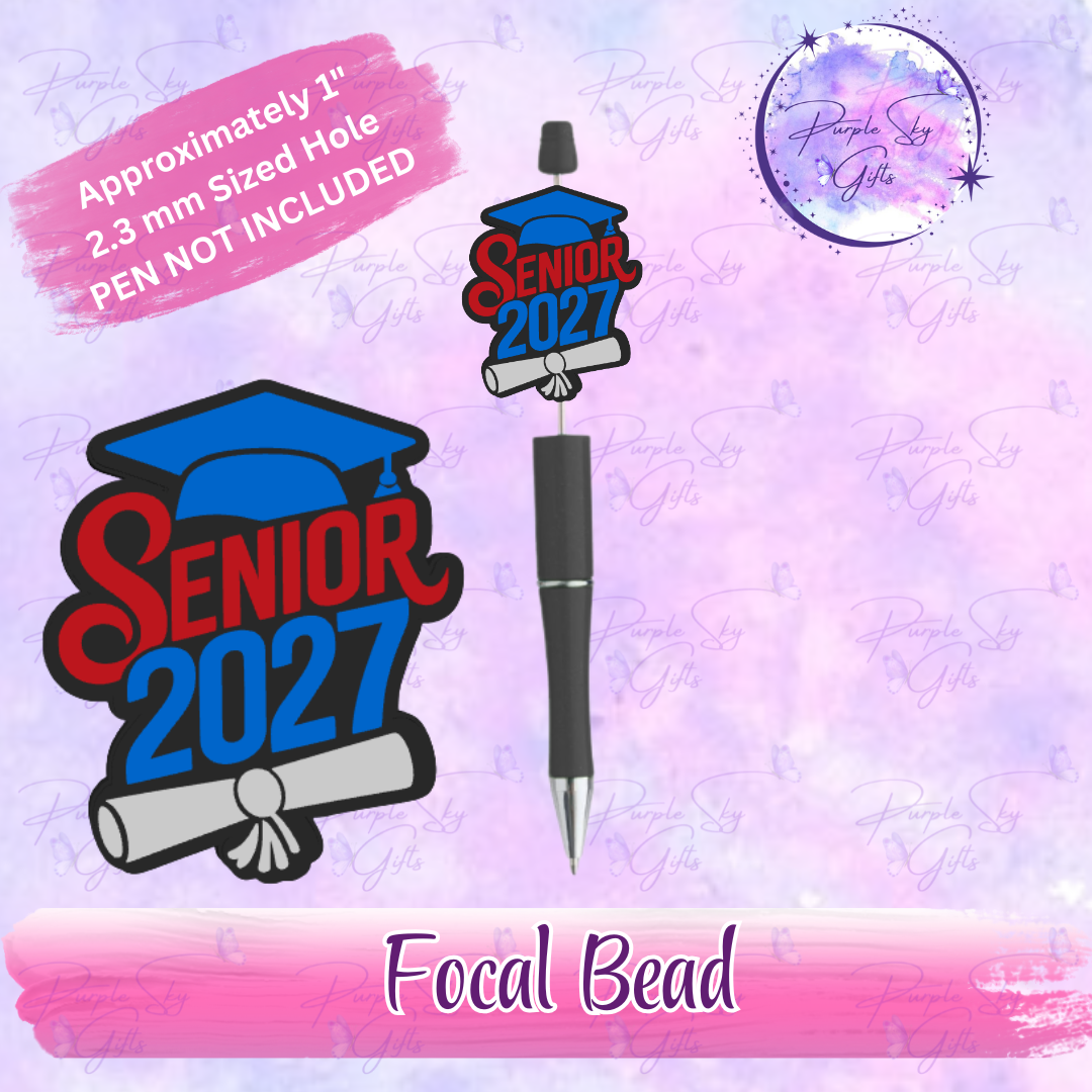 Senior 2027 Cap and Diploma Focal Bead