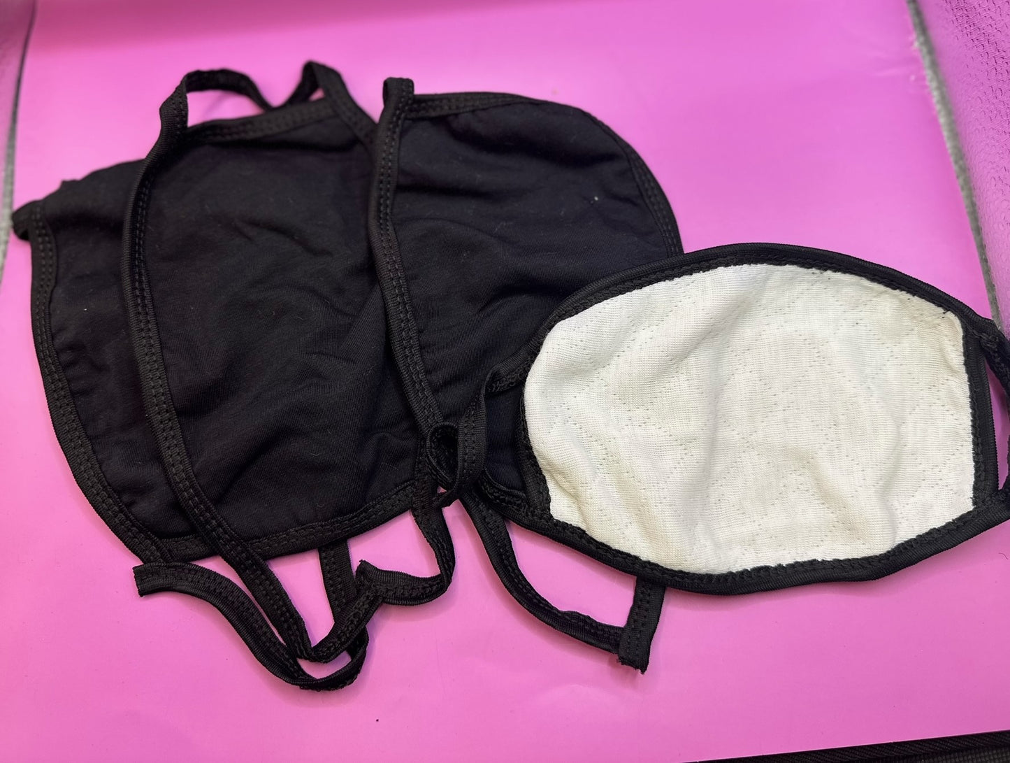 Huge Pack Of 36 Sublimation Masks Variety of Sizes, Variety Of Trim Colors- Destash