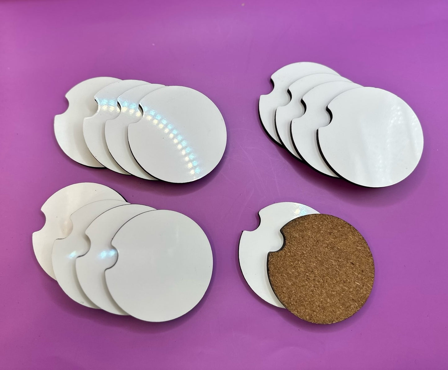 Car Coasters MDF Coaster Sublimation Blank - Destash