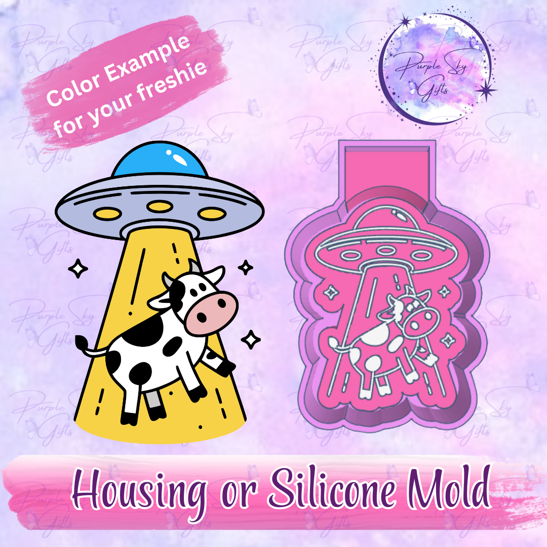 UFO Cow Abduction Mold Housing or Silicone Mold