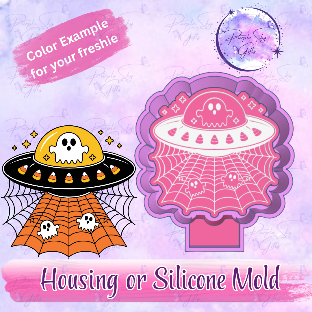 Candy Corn Halloween Ghost UFO Housing or Silicone Mold