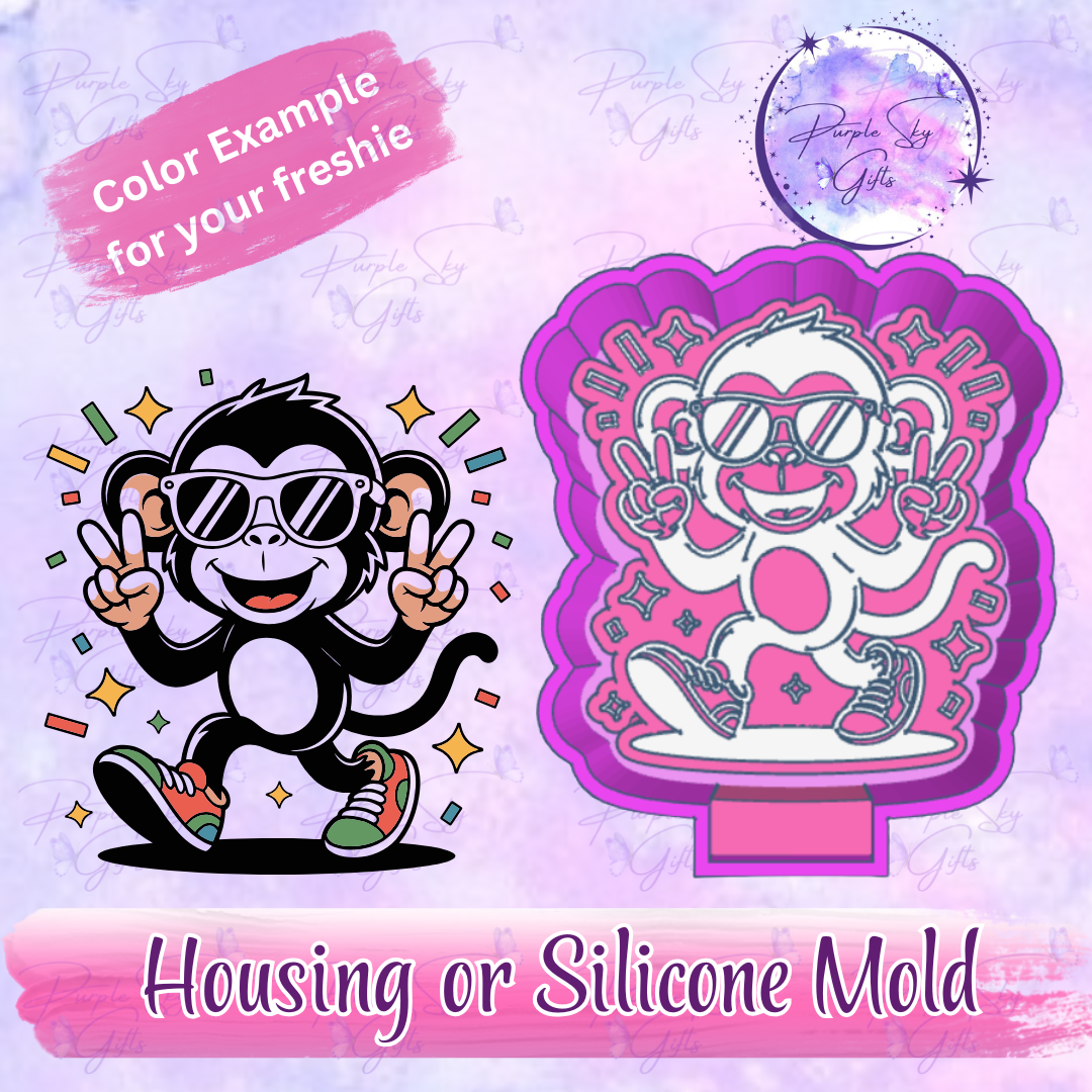 Dancing Monkey Mold Housing or Silicone Mold