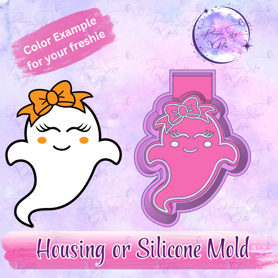 Cute Ghost Girl Halloween Mold Housing OR Silicone Mold