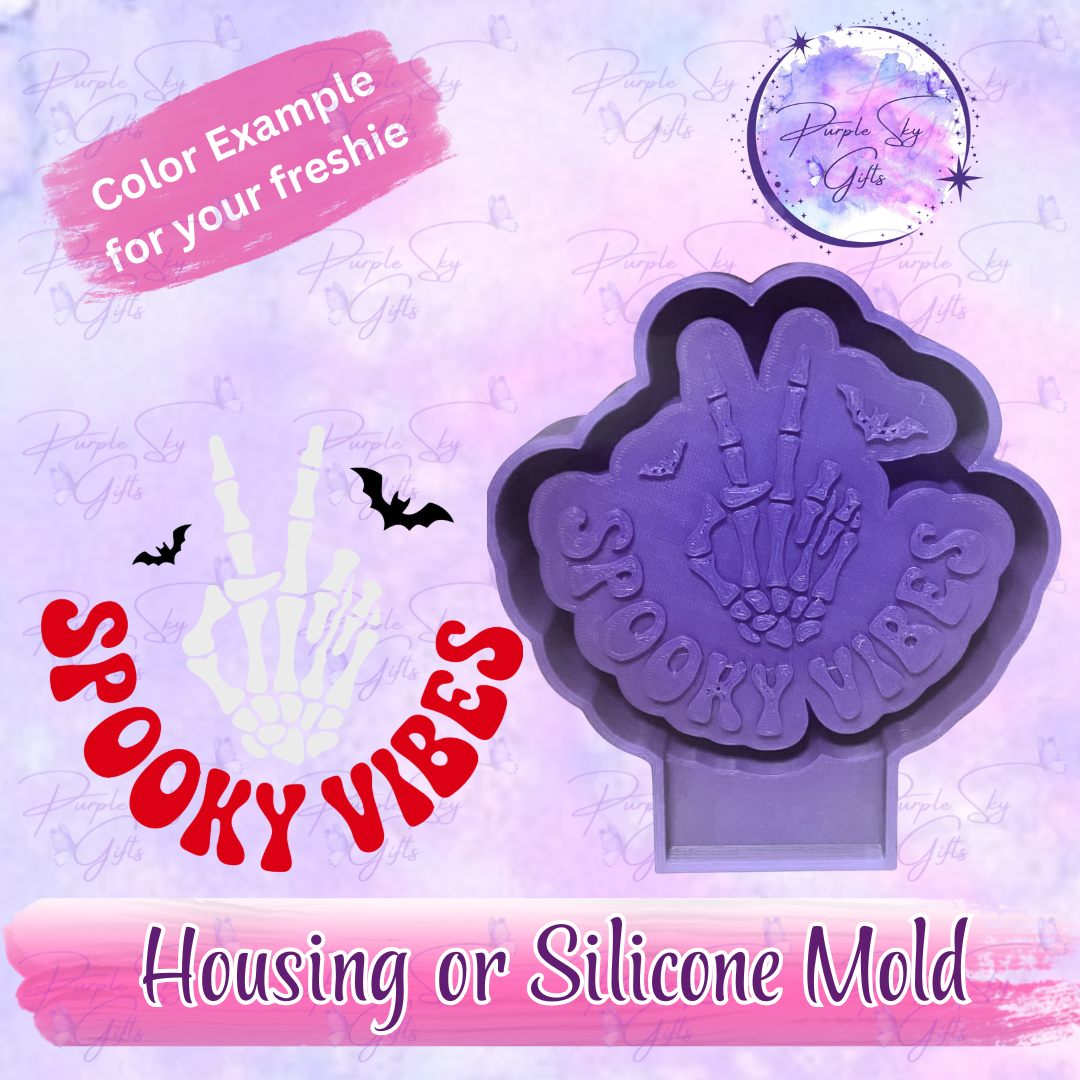 Spooky Vibes Halloween Mold Housing or Silicone Mold