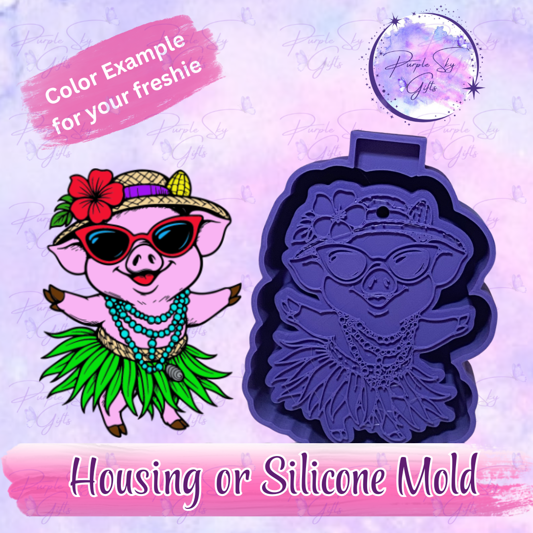 Hula Pig Mold Housing or Silicone Mold