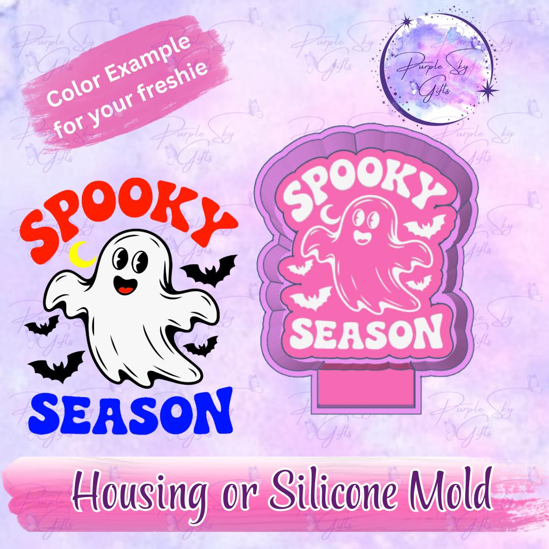 Spooky Season Cute Ghost Mold Housing or Silicone Mold