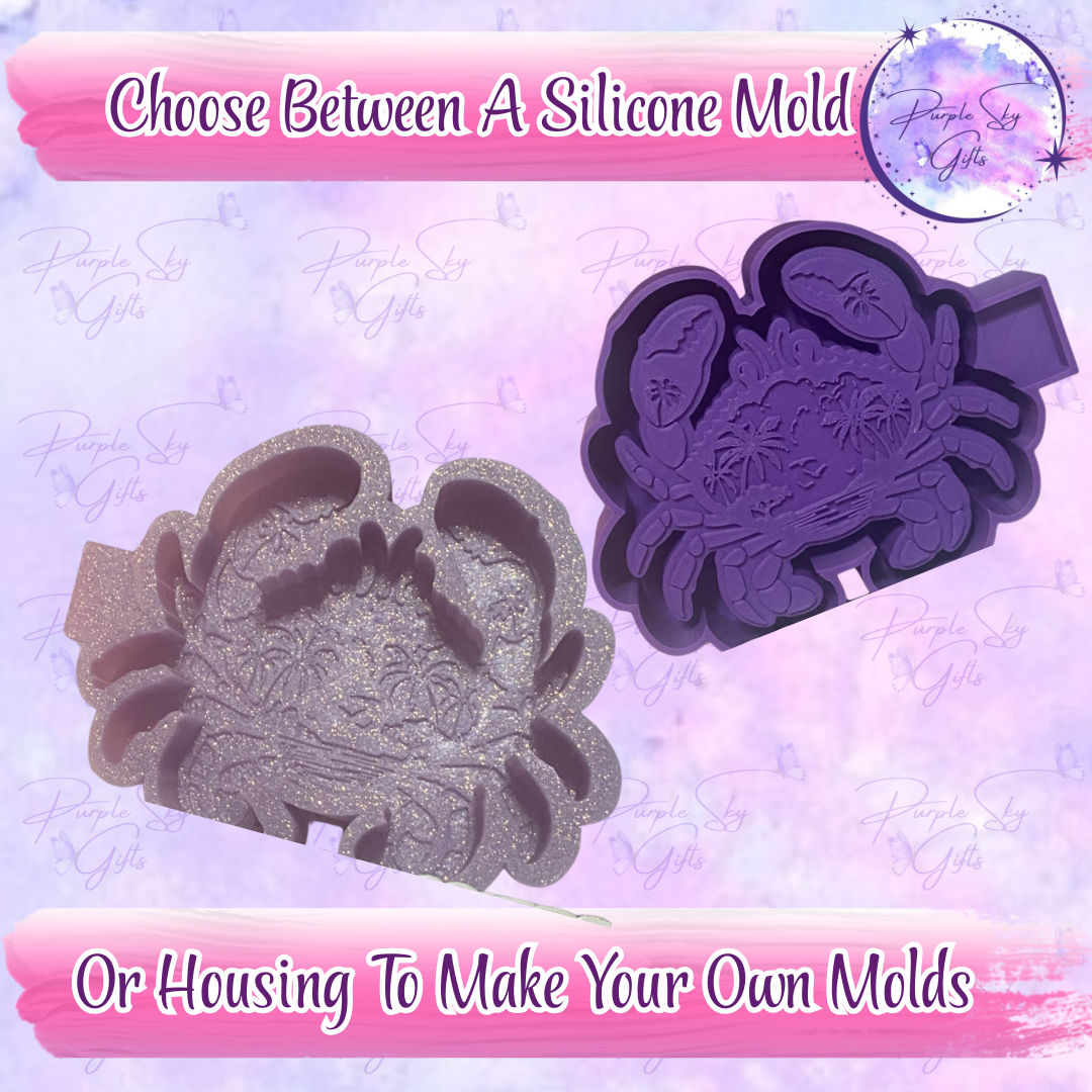 Crab Ocean Scene Mold Housing OR Silicone Mold
