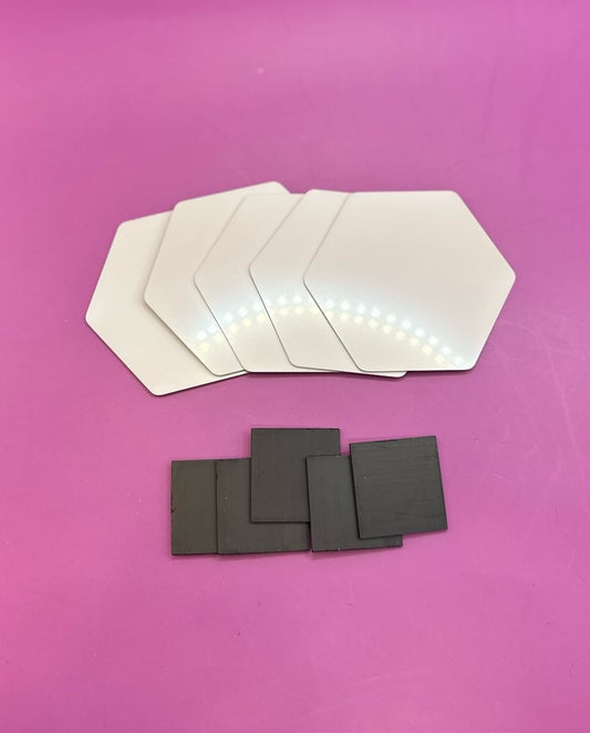 Glossy Hexagon Aluminum Sublimation Magnets - Destash