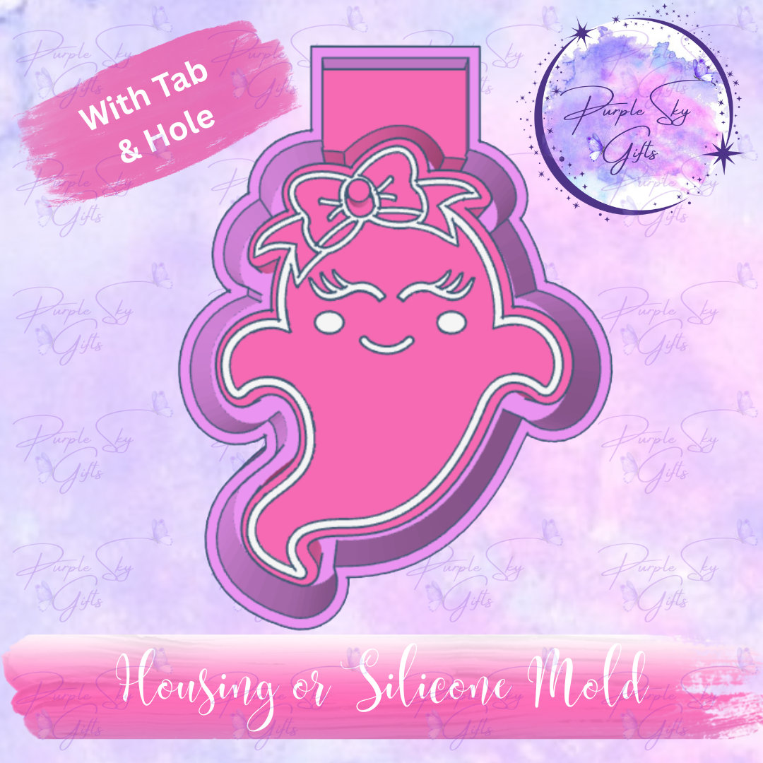 Cute Ghost Girl Halloween Mold Housing OR Silicone Mold