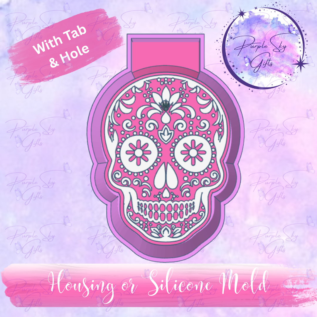 Daisy Eyes Sugar Skull Mold Housing OR Silicone Mold