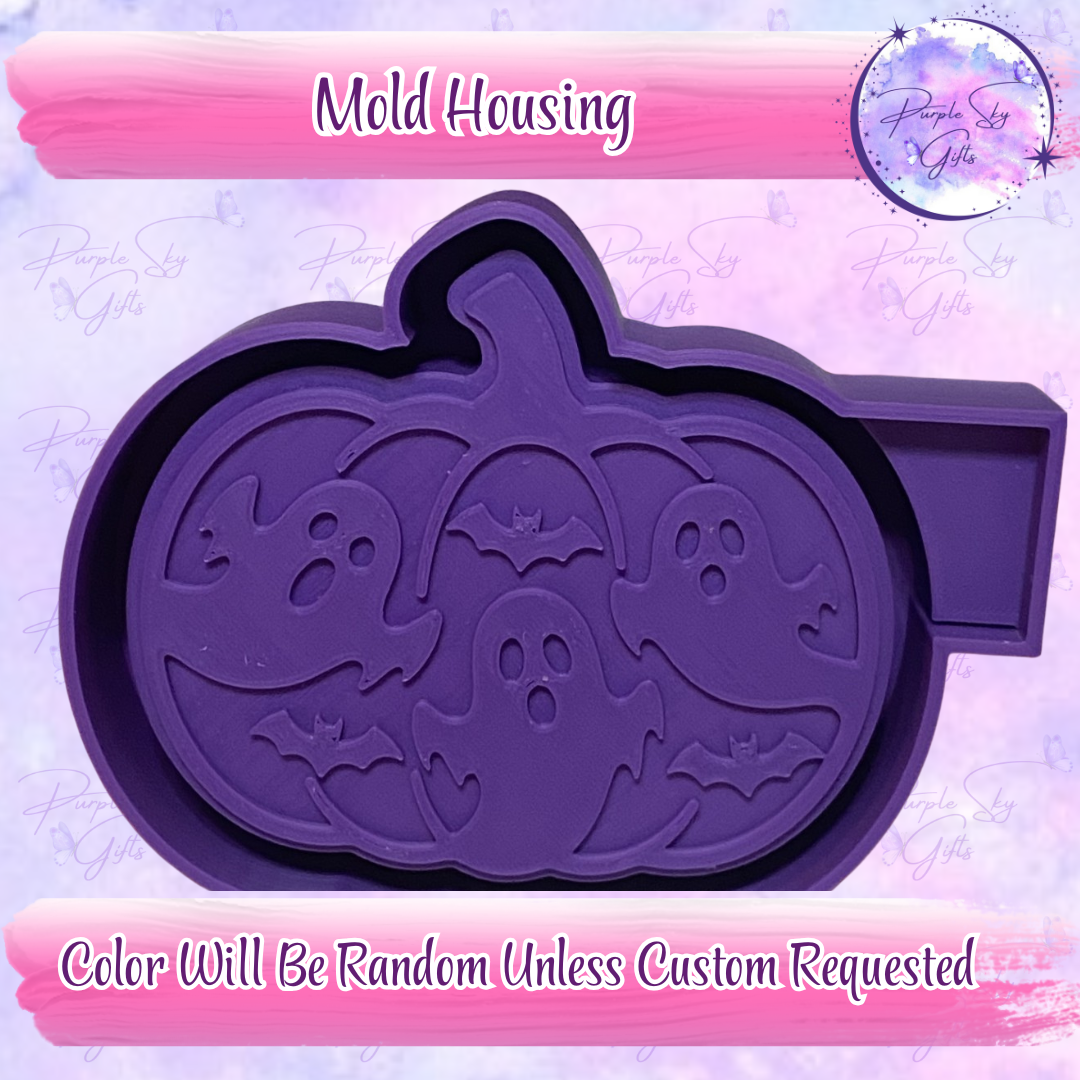Pumpkin Halloween Scene Mold Housing OR Silicone Mold
