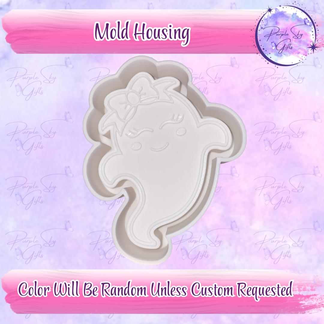 Cute Ghost Girl Halloween Mold Housing OR Silicone Mold