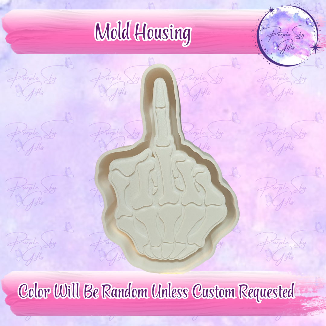 Bones Middle Finger Mold Housing OR Silicone Mold