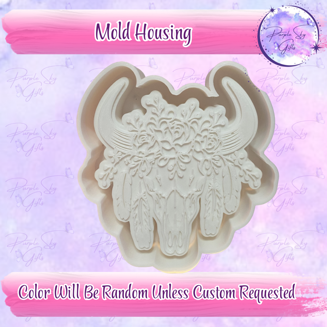 Native Southwestern Bull Cow Head Skull Mold Housing OR Silicone Mold
