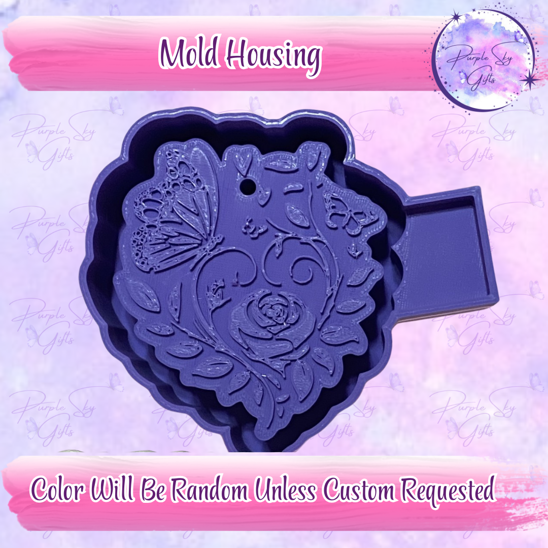 Butterfly Heart Mold Housing or Silicone Mold