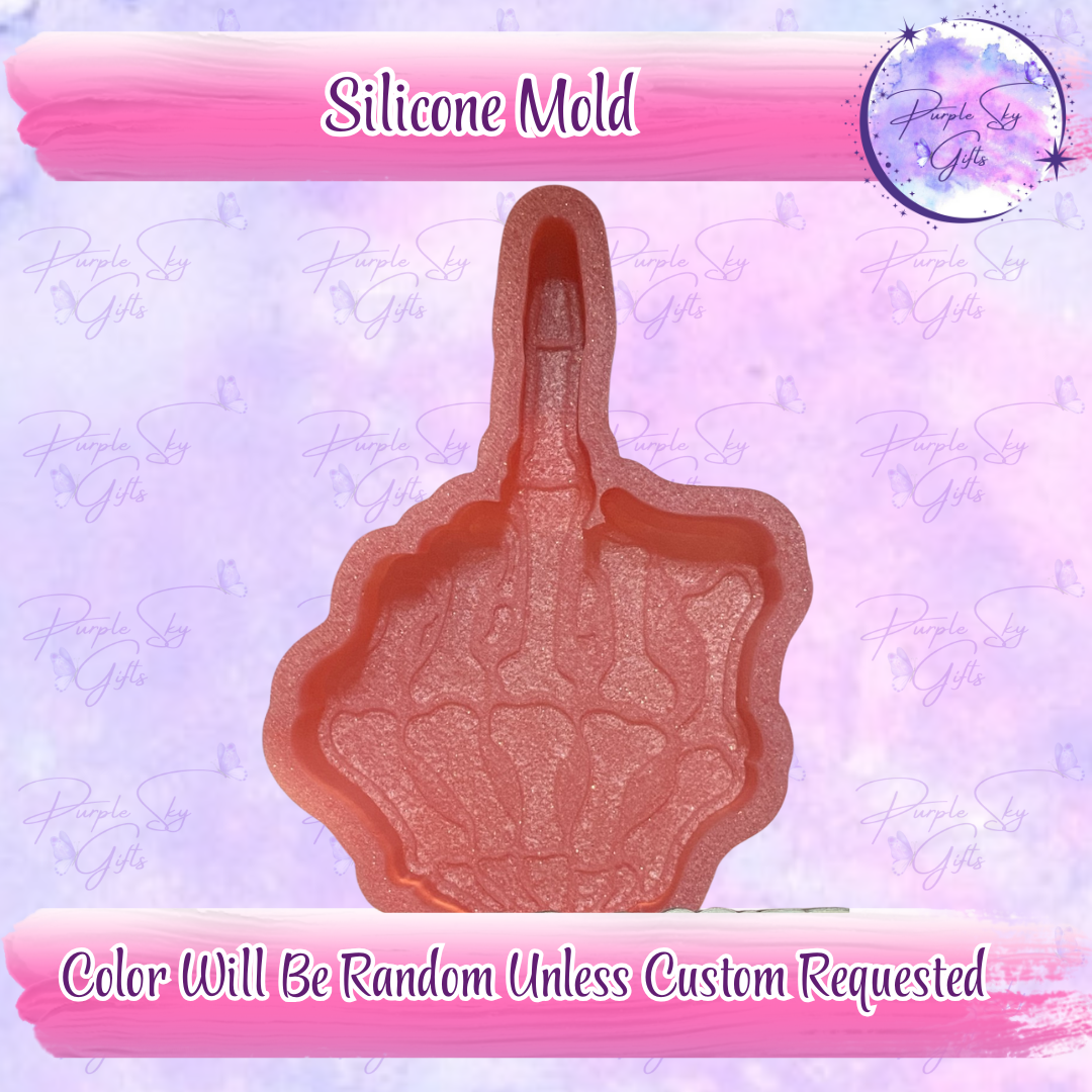 Bones Middle Finger Mold Housing OR Silicone Mold