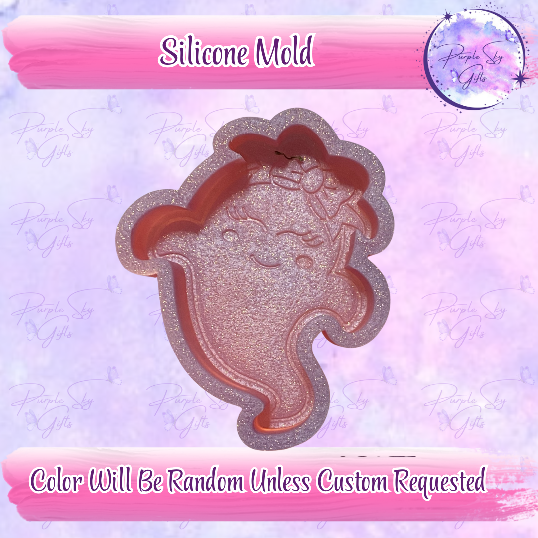 Cute Ghost Girl Halloween Mold Housing OR Silicone Mold