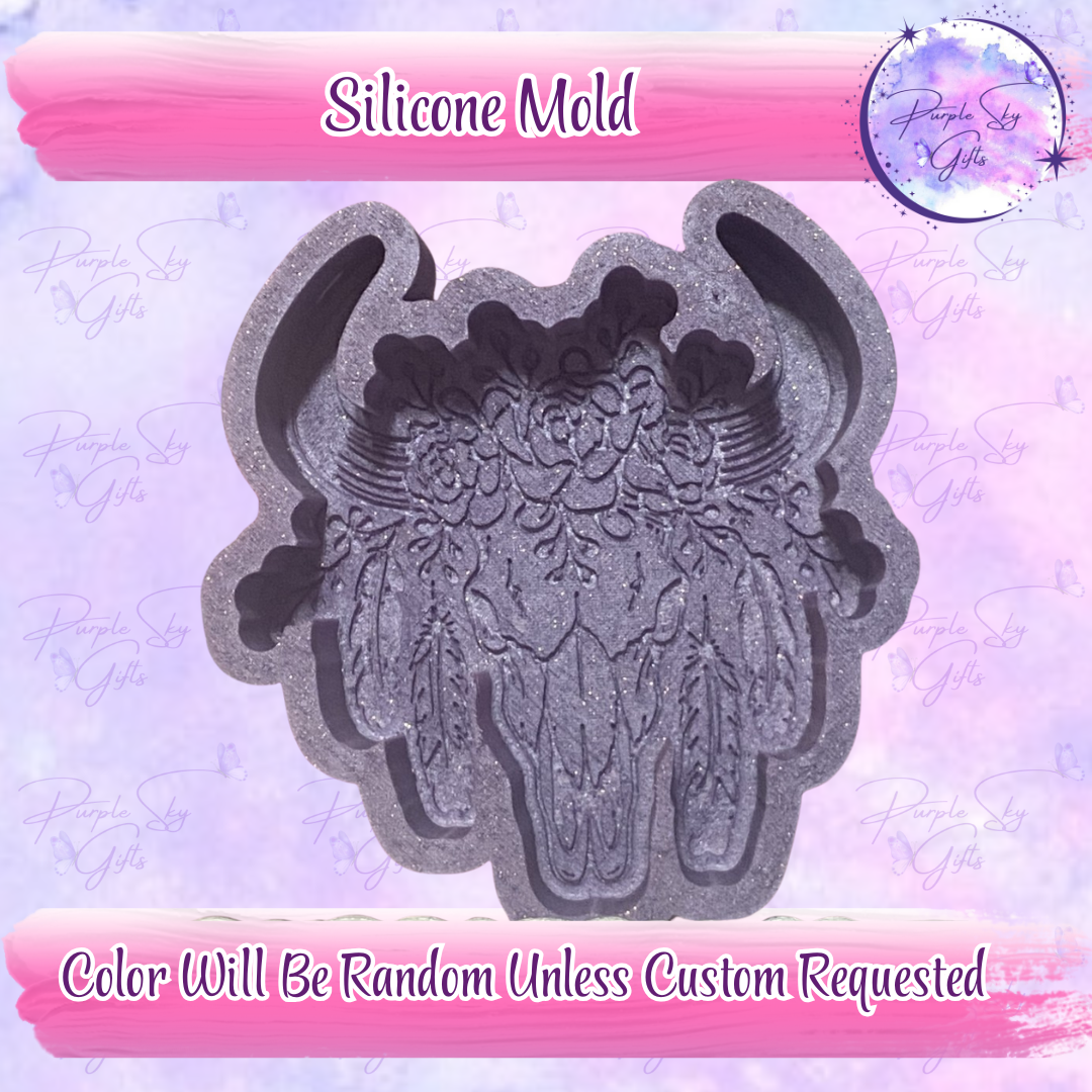 Native Southwestern Bull Cow Head Skull Mold Housing OR Silicone Mold