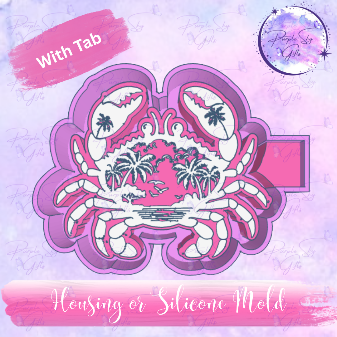 Crab Ocean Scene Mold Housing OR Silicone Mold