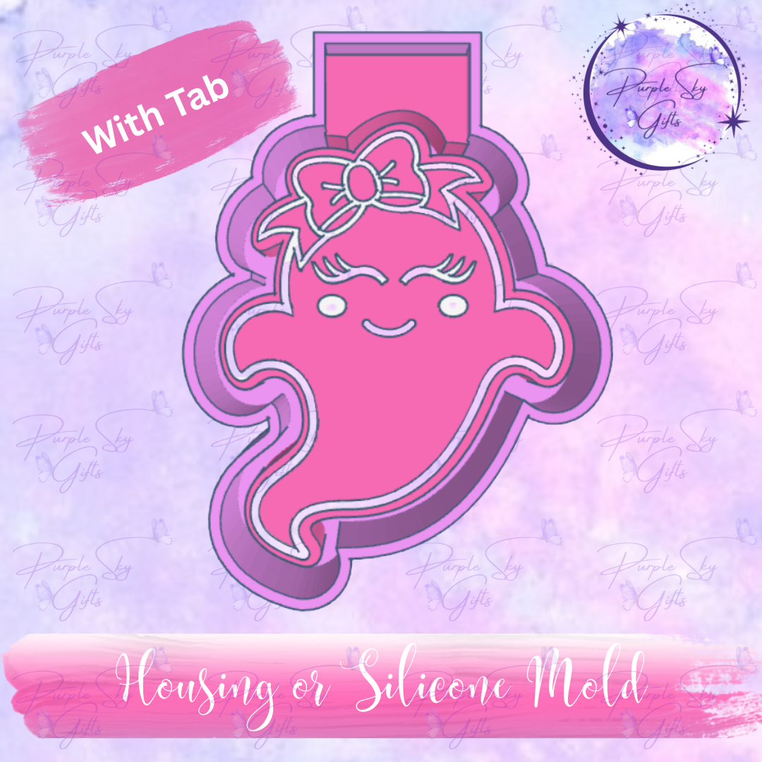 Cute Ghost Girl Halloween Mold Housing OR Silicone Mold