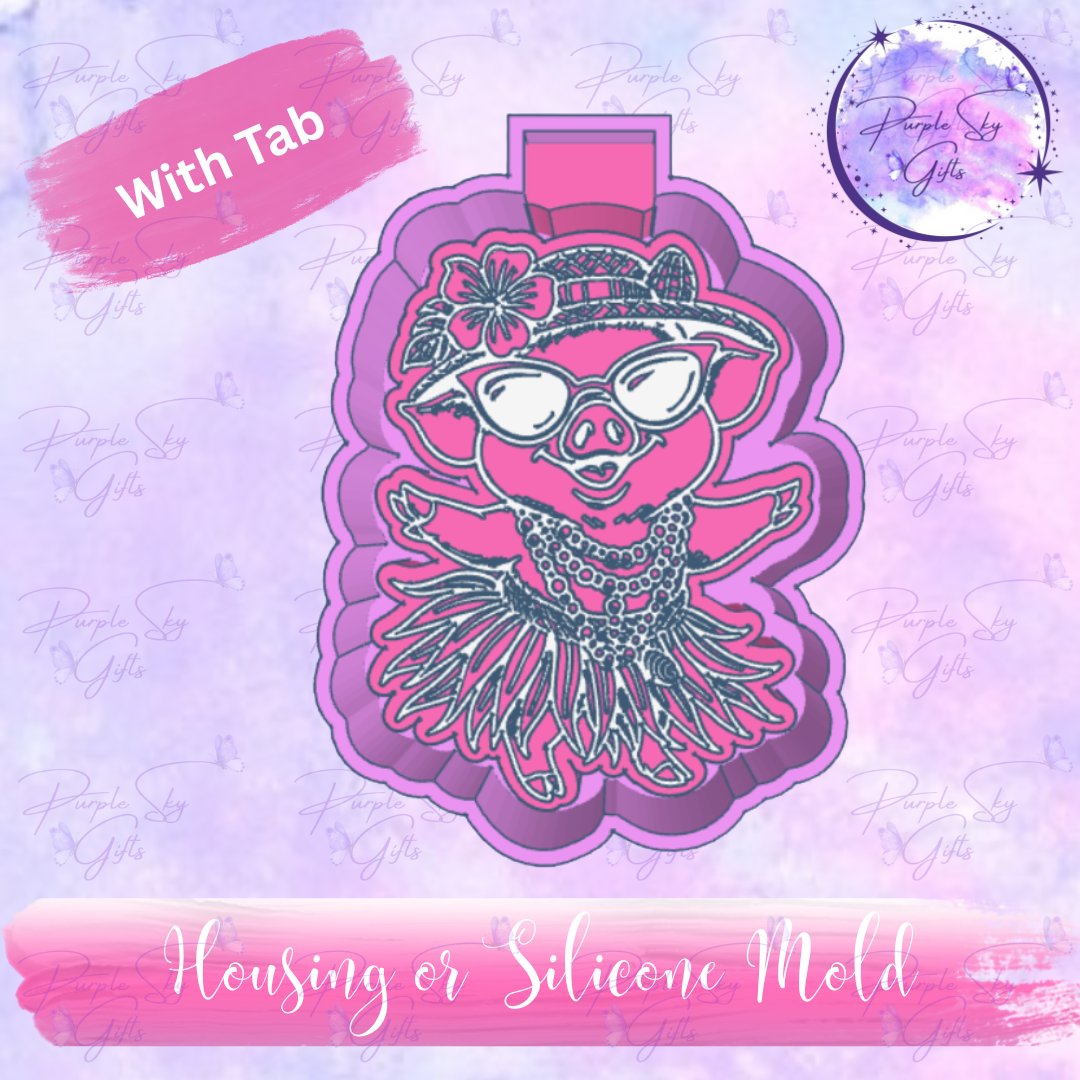 Hula Pig Mold Housing or Silicone Mold