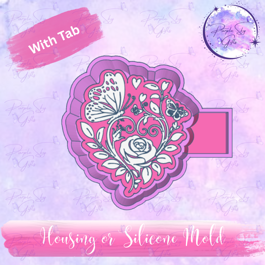 Butterfly Heart Mold Housing or Silicone Mold