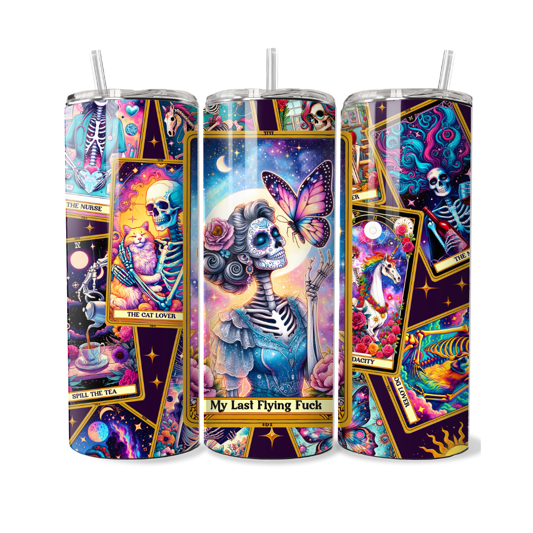 Last Flying F*ck Tarot Card 20 or 30 oz Tumbler