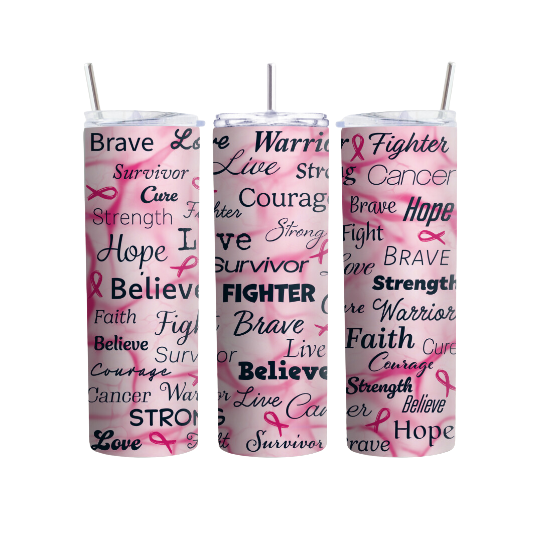 Breast Cancer Awareness Affirmation 20 oz Tumbler