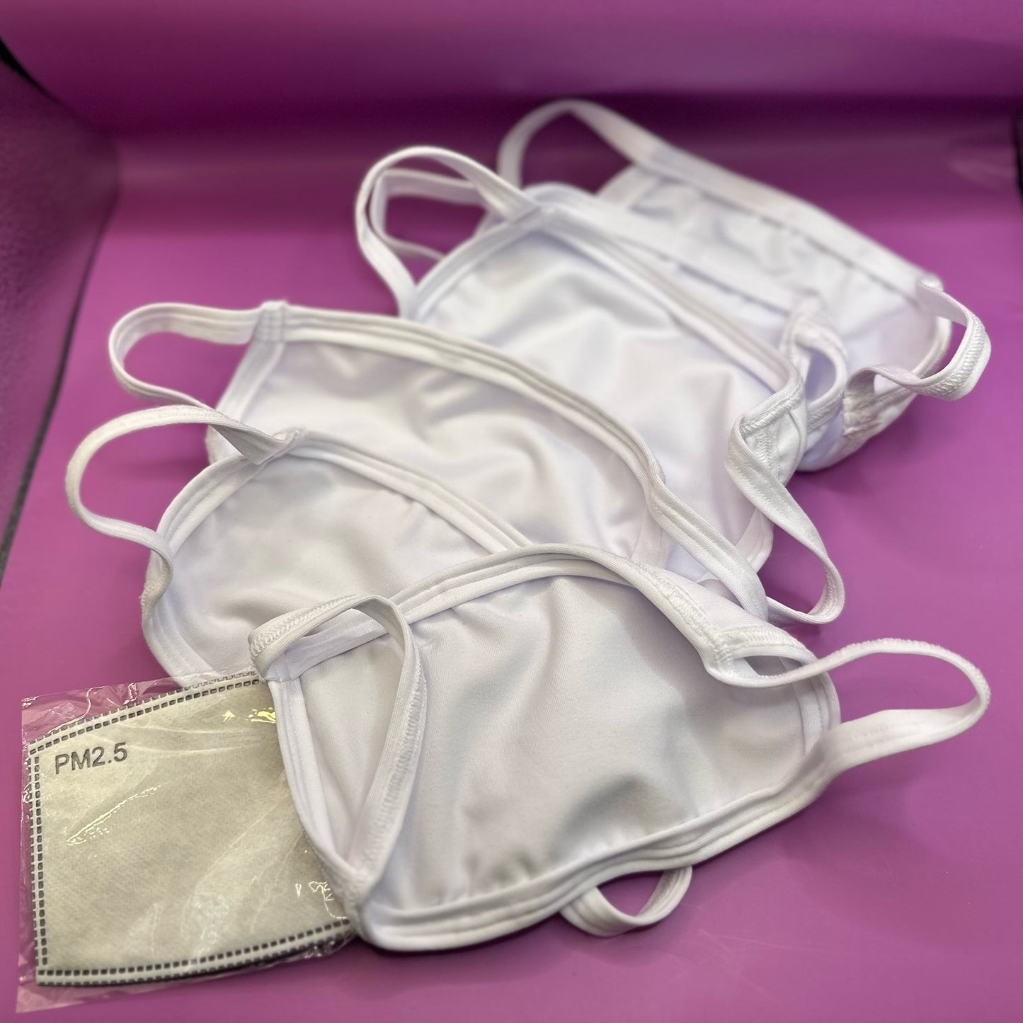 Huge Pack Of 36 Sublimation Masks Variety of Sizes, Variety Of Trim Colors- Destash