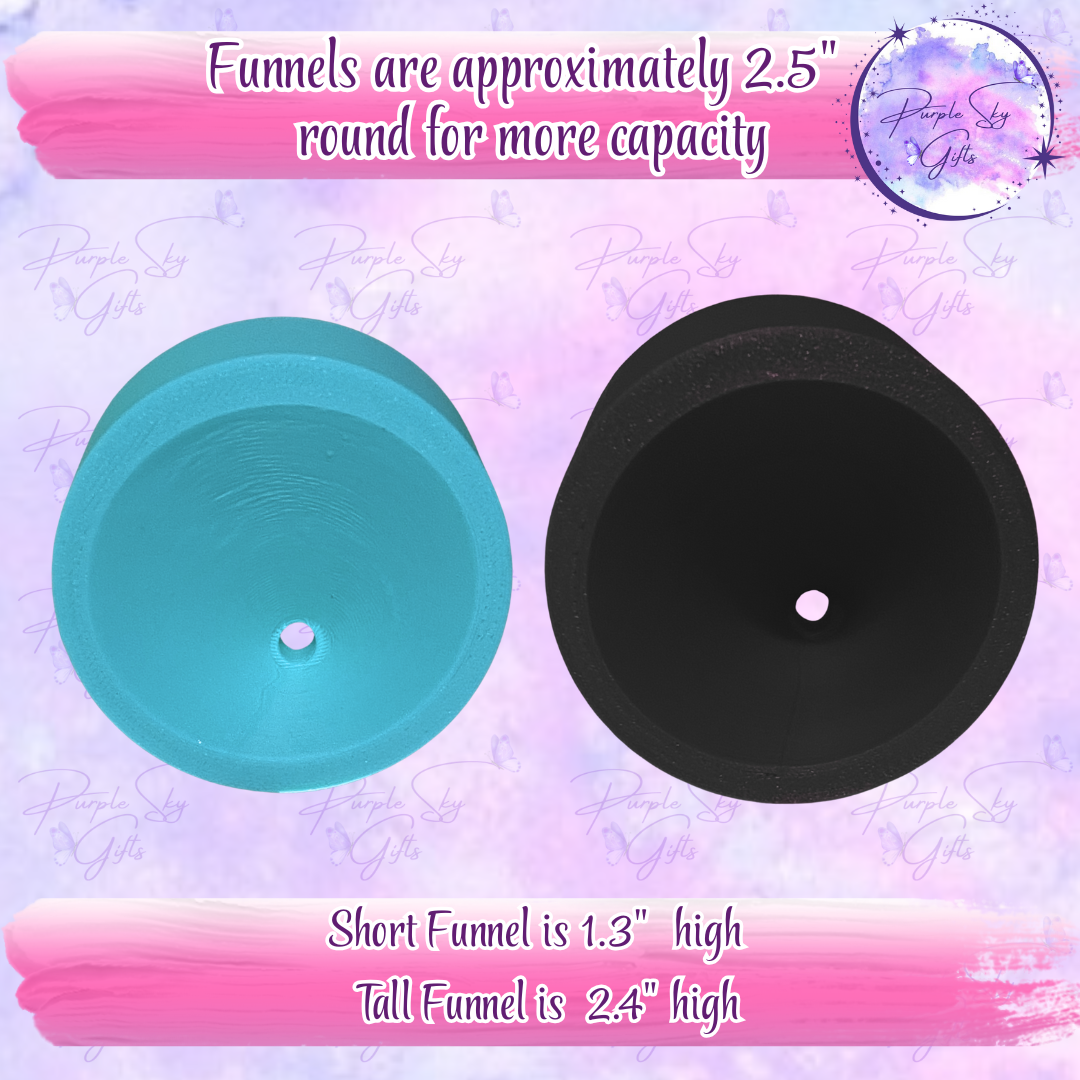 Set of Glitter Funnels Great Tool For Snow Globe Tumbler Making