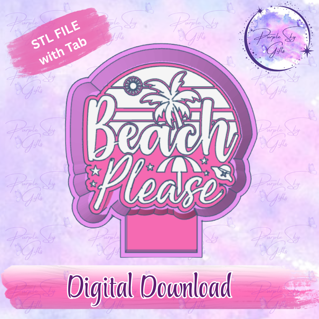 Beach Please Mold Housing STL Digital File