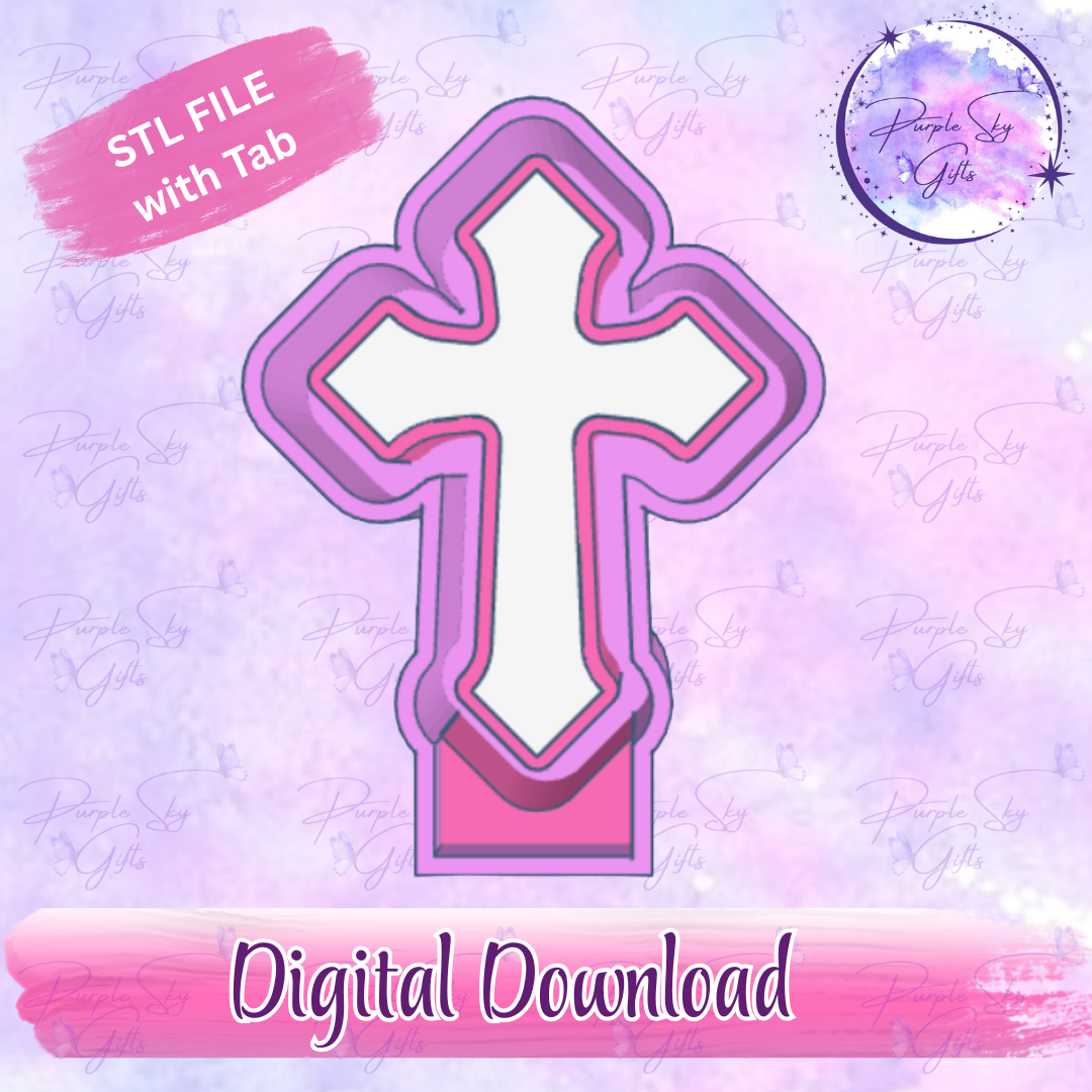Pointed Cross Freshie Mold Housing STL Digital File