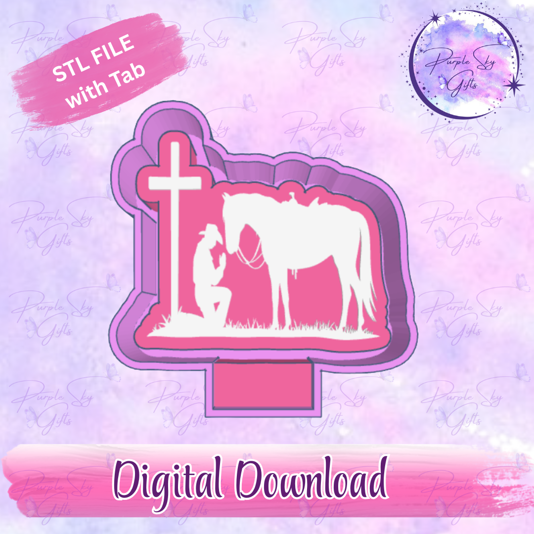 Praying Cowboy Mold Housing STL Digital File