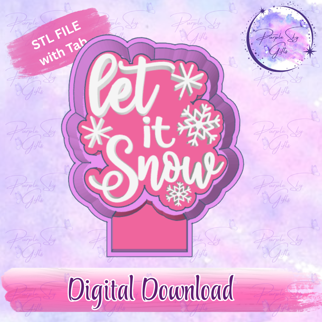 Let Is Snow Freshie Mold Housing STL Digital File