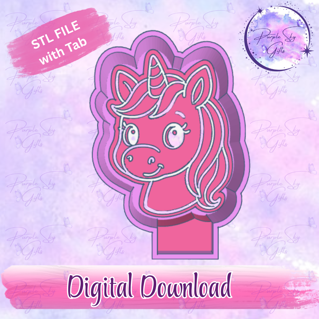Cute Unicorn Freshie Mold Housing STL Digital File
