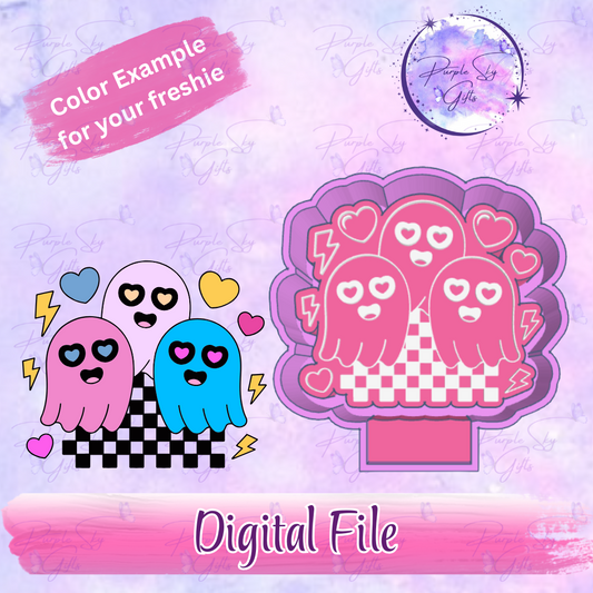 Cute Ghost Gang Mold Housing STL Digital File