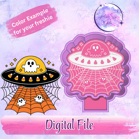 Halloween Candy Corn Ghost UFO Mold Housing STL Digital File