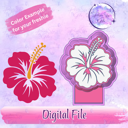 Hibiscus Flower Mold Housing STL Digital File