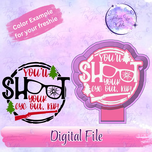 You'll Shoot Your Eye Out Kid Christmas Freshie Mold Housing STL Digital File