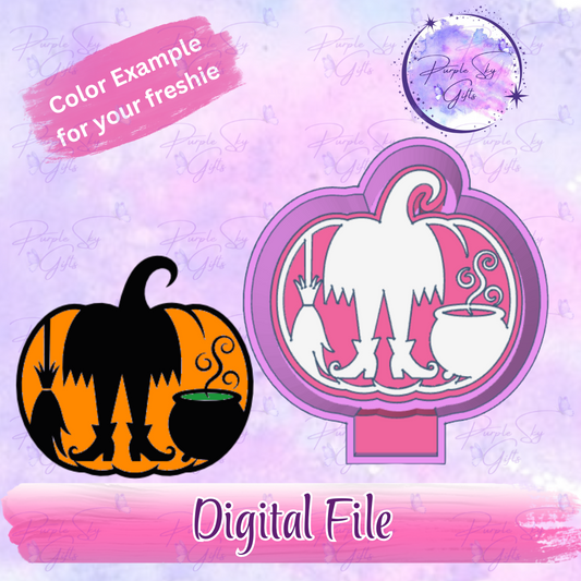 Witch Pumpkin Halloween Freshie Mold Housing STL Digital File