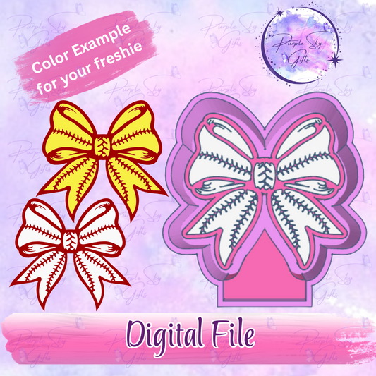 Baseball/Softball Bow Freshie Mold Housing STL Digital File