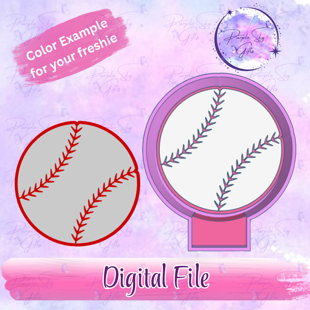 Baseball Freshie Mold Housing STL Digital File