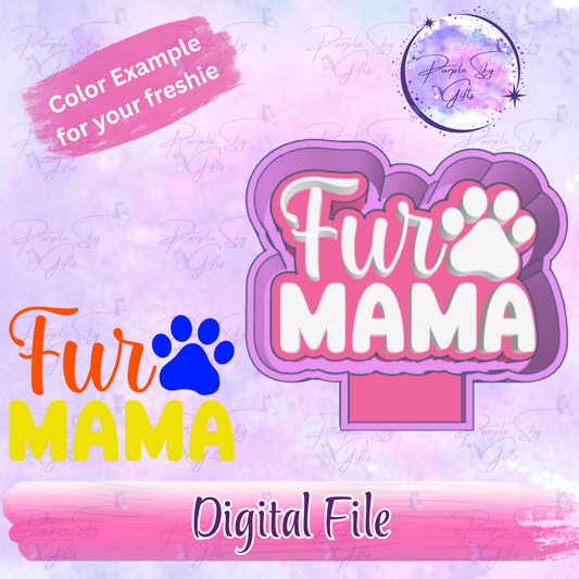 Fur Mama with Paw Freshie Mold Housing STL Digital File