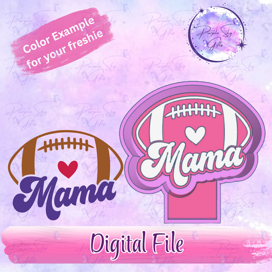 Football Mama with Heart Freshie Mold Housing STL Digital File